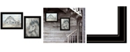 Trendy Decor 4U True Spirit Horses 2-Piece Vignette by Debi Coules, Black Frame, 15" x 19"
